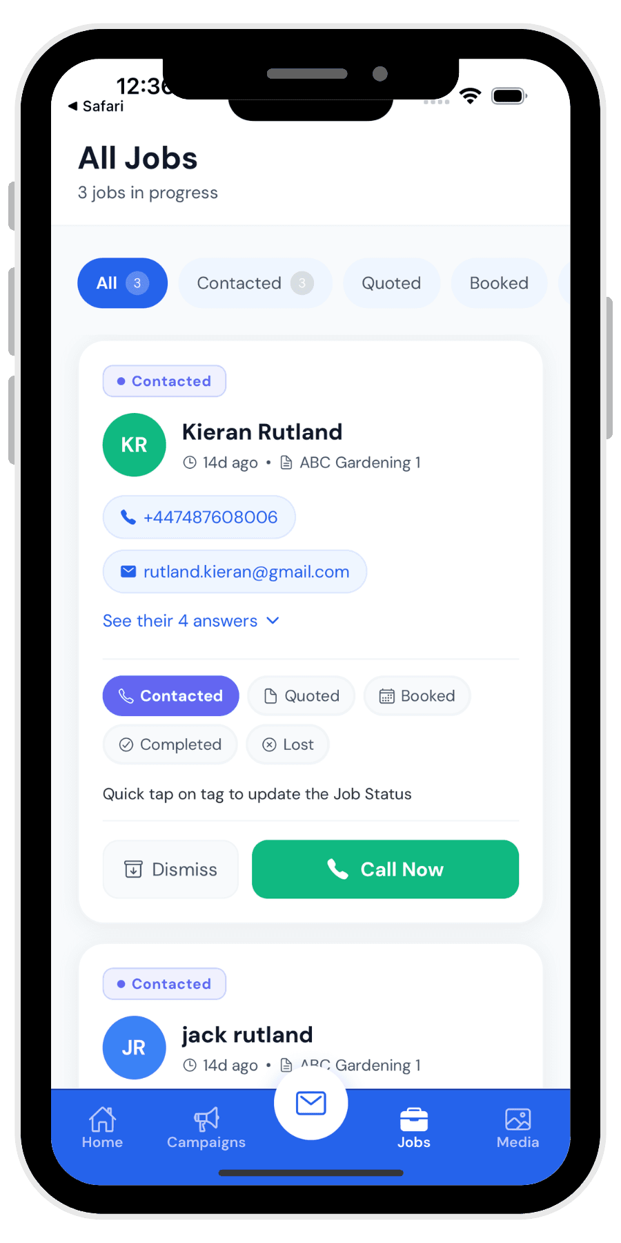 MiiLeads app preview